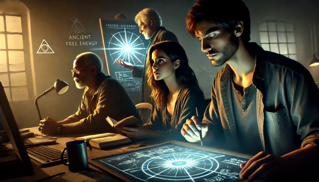 Elena, Daan, Malik, Maria en Basir zitten samen in een stille kamer, nadenkend over hun volgende stappen terwijl de ster buiten schijnt.