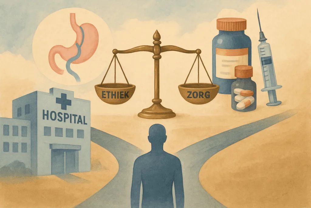 Illustratie van bariatrische chirurgie en medicijngebruik in de GGZ.