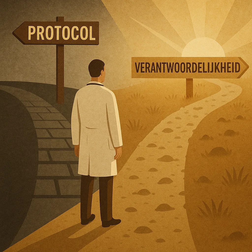 Artsfiguur voor kruispunt tussen protocol en verantwoordelijkheid