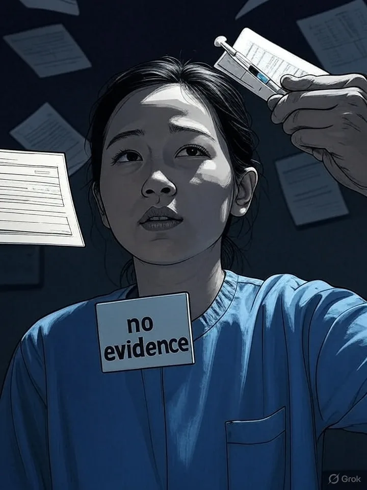 Persoon omringd door protocollen en injectieschaduw