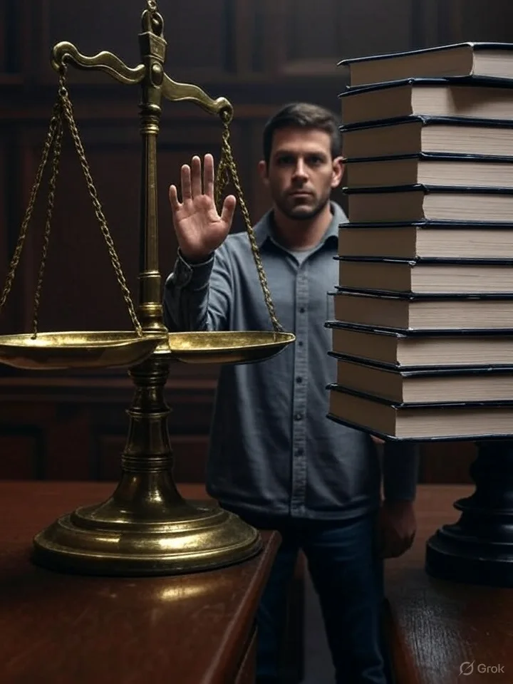 Weegschaal met mensfiguur tegenover protocollen