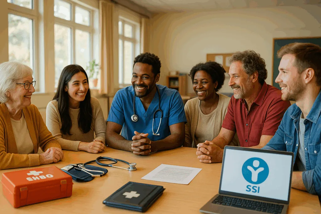 Buurtbewoners, zorgverleners en vrijwilligers werken samen aan een bottom-up zorgverzekering.