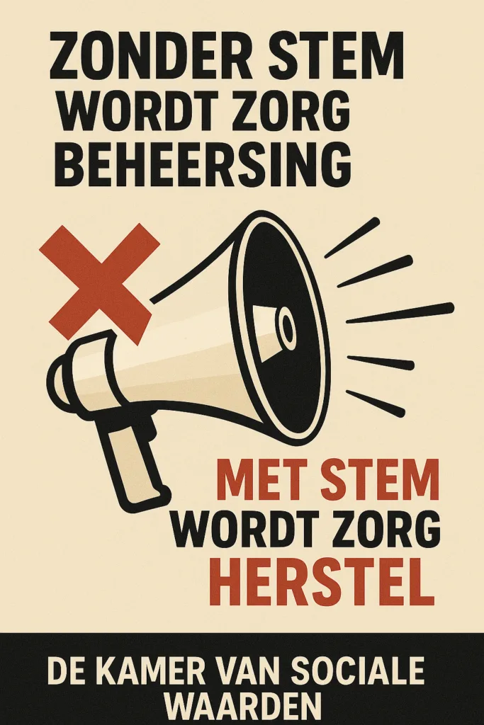 Megafoon breekt open, rode X verdwijnt.