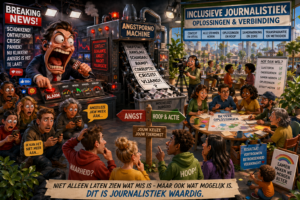 Inclusieve journalistiek tegen angstporno: niet alleen schande roepen, maar samen herstellen
